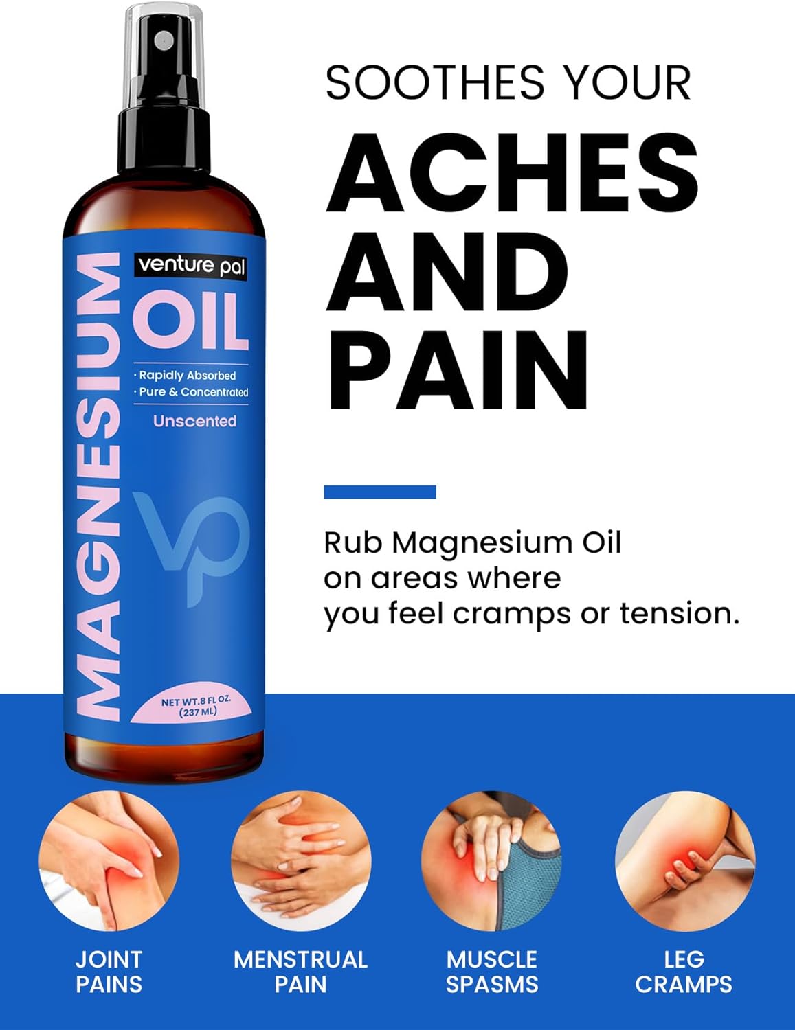 Magnesium Lotion for Sleep, Muscle Cramps, and Relaxation - Non-Greasy Cream with Coconut Oil & Shea Butter - Safe for Kids