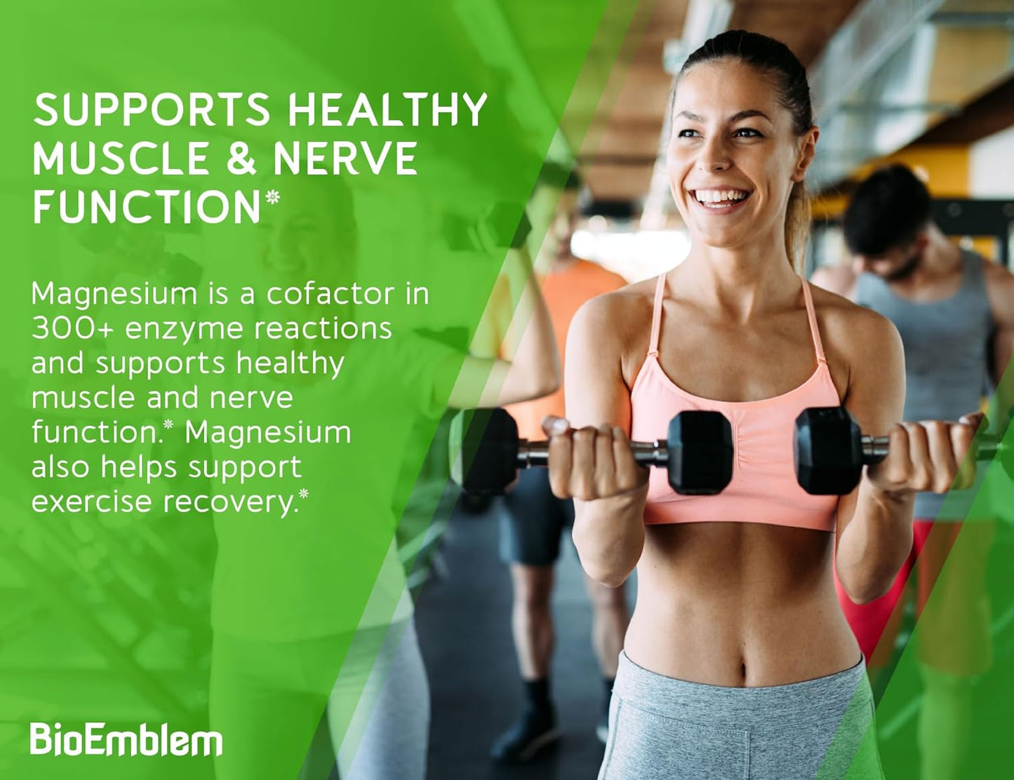 Magnesium Trio with Vitamin D3 and K2 by BioEmblem - Supports Bone Health and Energy Levels