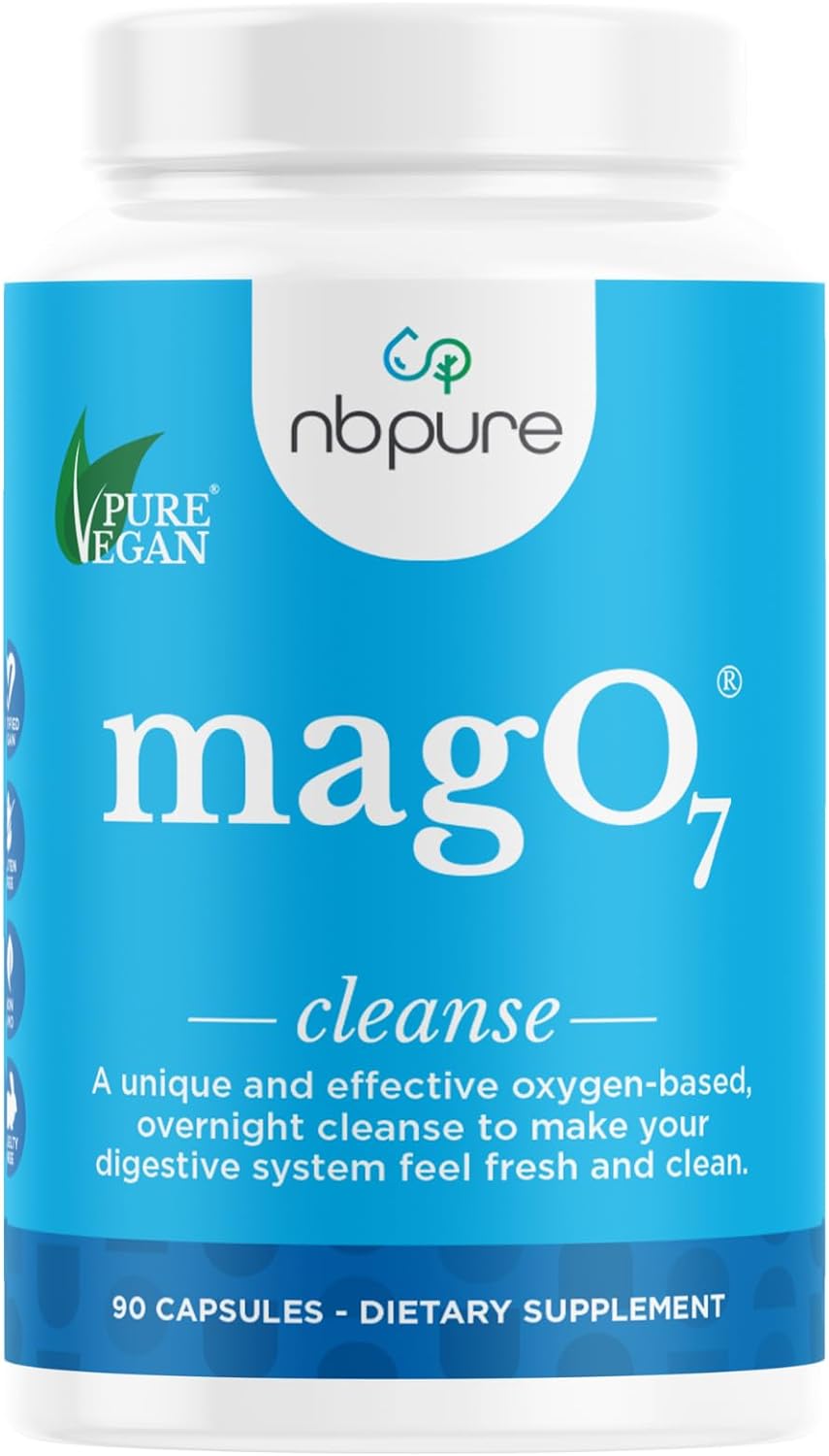 MagO7 Natural Colon Cleanse & Detox Capsules for Men & Women - Occasional Constipation Relief & Bloating Support - 90 ct.