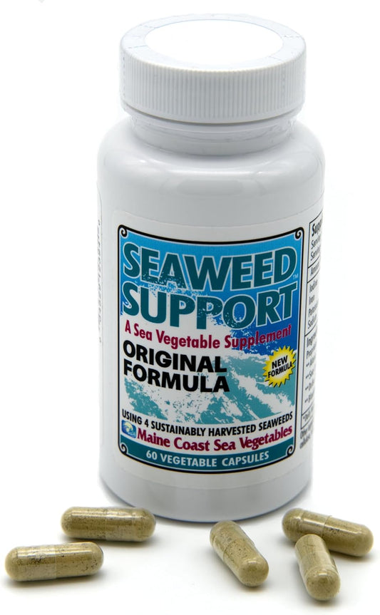 Maine Coast Sea Vegetables Seaweed Support Original Formula - 60 Capsules - Natural Iodine Supplement for Thyroid Health