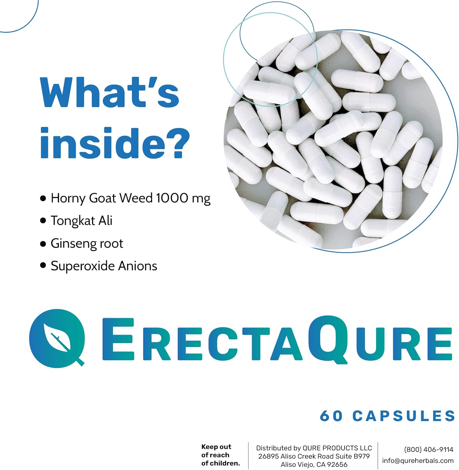 Male Drive Boosting Supplement with Horny Goat Weed, Tongkat Ali, Ginseng Root - 60 Capsules