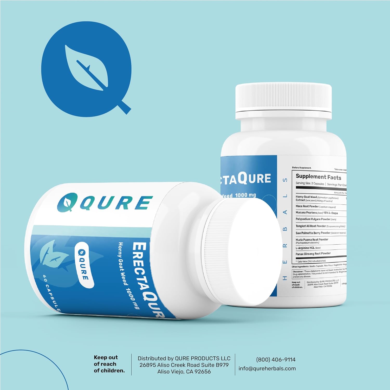 Male Drive Boosting Supplement with Horny Goat Weed, Tongkat Ali, Ginseng Root - 60 Capsules