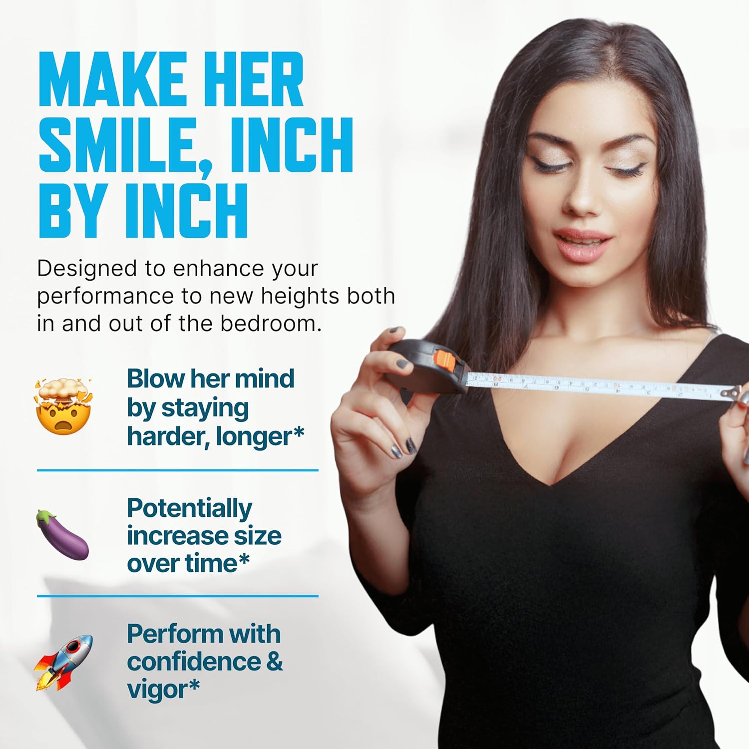 Male Enhancement Strength & Stamina Enhancer Gummies for Energy, Stamina, and Performance - Natural Blueberry Flavored Chews with 2 Inch Enlargement Support by Sapir's Nutrition