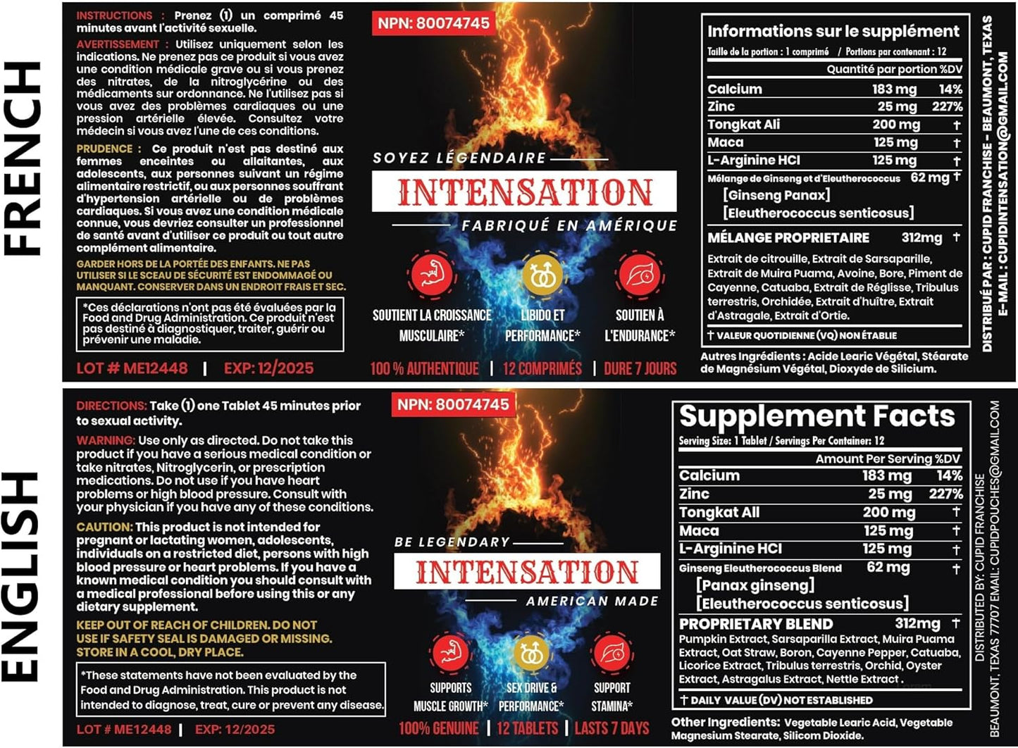 Male Enhancement Supplement for Stamina & Energy Boost - All Natural Ingredients - Last Longer, Increase Size & Strength - 12 Tablets