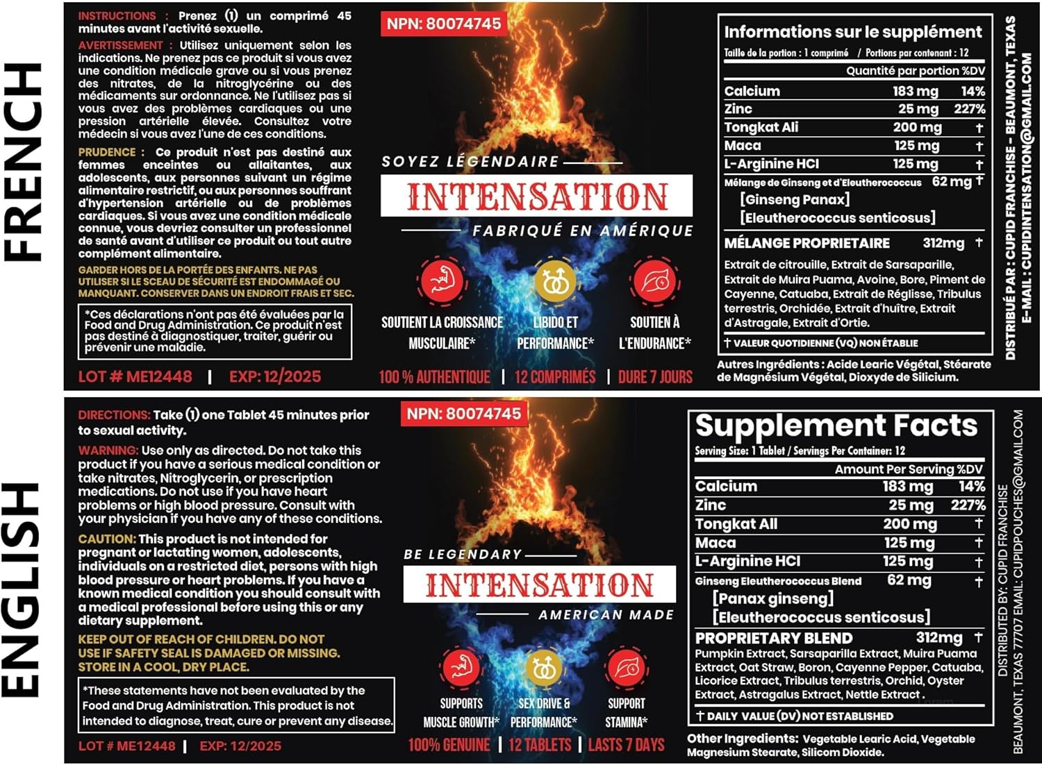 Male Enhancement Supplement for Stamina & Energy Boost - All Natural Ingredients - Last Longer, Increase Size & Strength - 12 Tablets