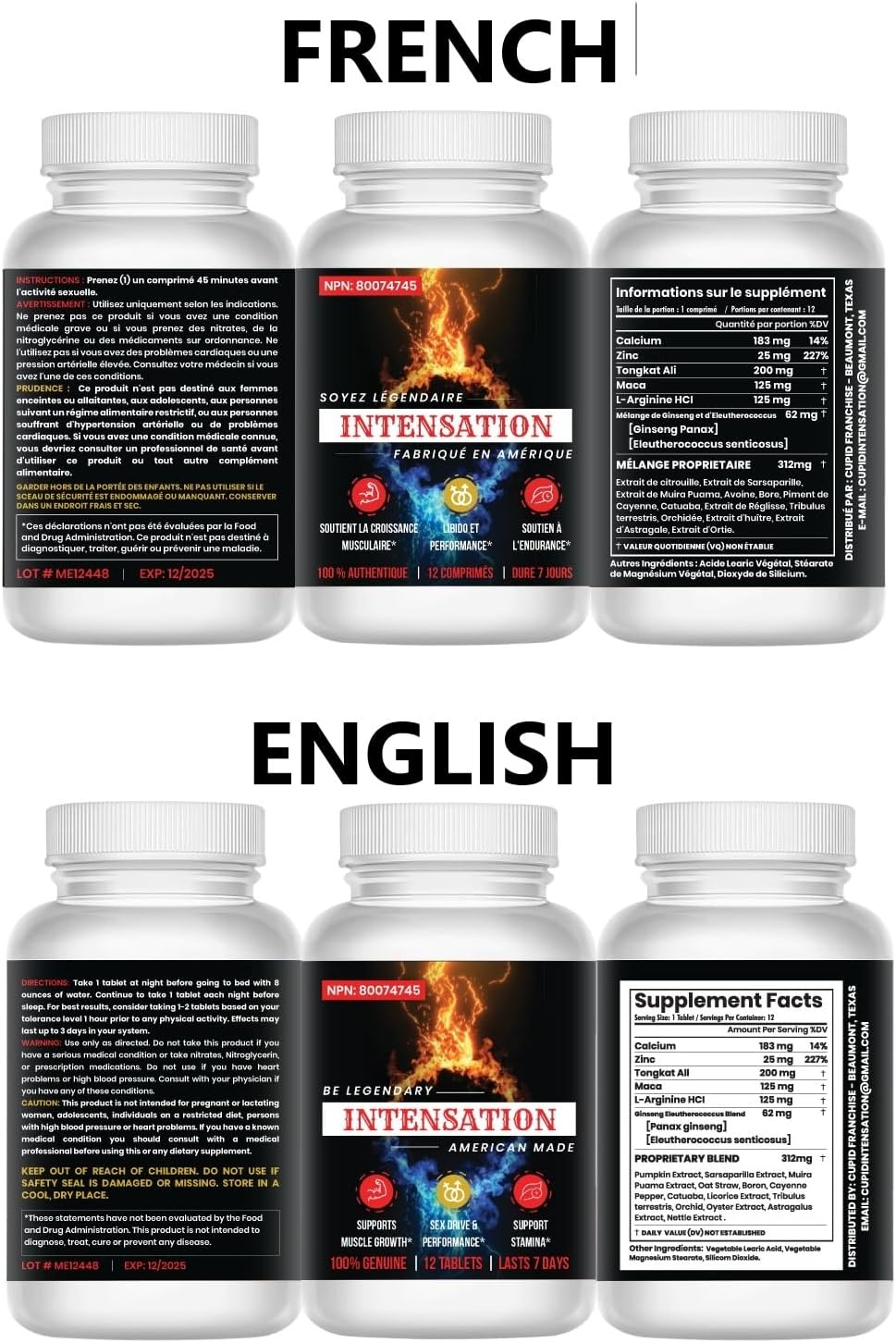 Male Enhancement Supplement for Stamina & Energy Boost - All Natural Ingredients - Last Longer, Increase Size & Strength - 12 Tablets