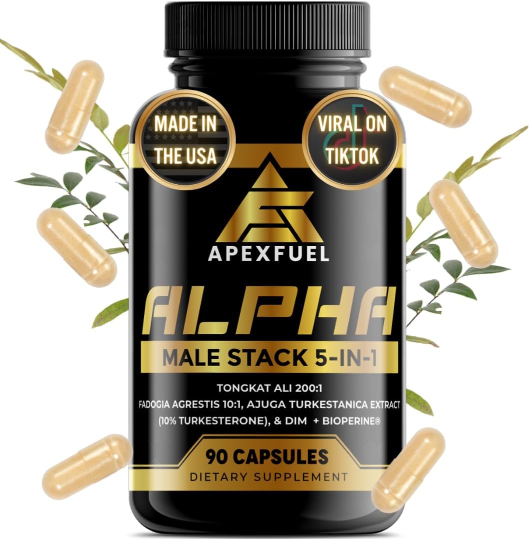 Male Enhancement Supplement with Fadogia Agrestis, Turkesterone, Tongkat Ali, and DIM - Boost Performance and Vitality!