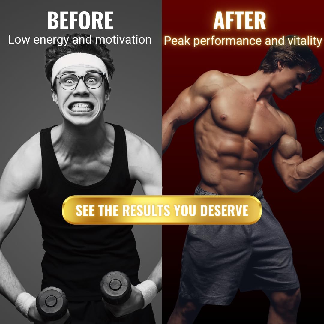 Male Enhancement Supplement with Fadogia Agrestis, Turkesterone, Tongkat Ali, and DIM - Boost Performance and Vitality!