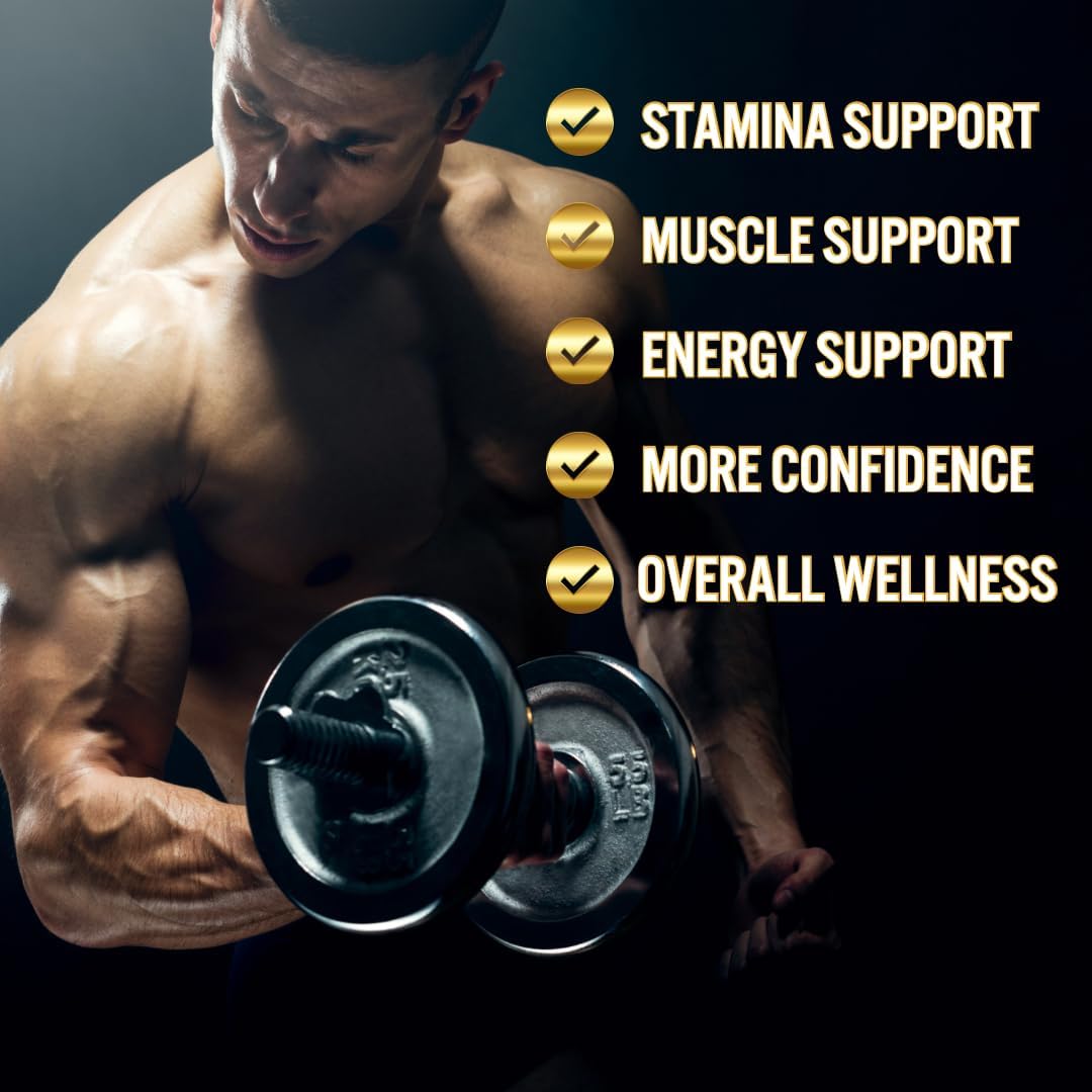Male Enhancement Supplement with Fadogia Agrestis, Turkesterone, Tongkat Ali, and DIM - Boost Performance and Vitality!