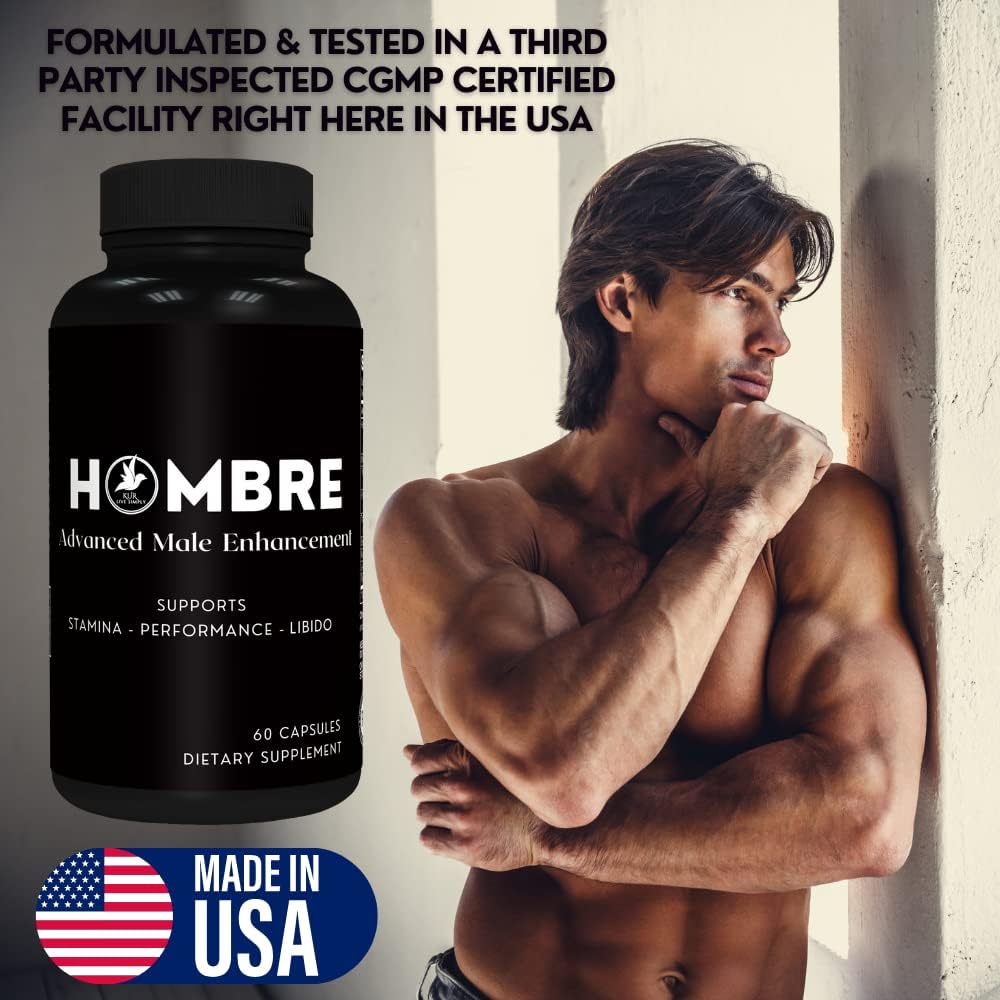 Male Enhancing Supplement for Muscle Growth and Performance - Enlargement Pills for Men - Increase Size, Strength, Stamina - 60 Capsules - KUR Live Simply Hombre