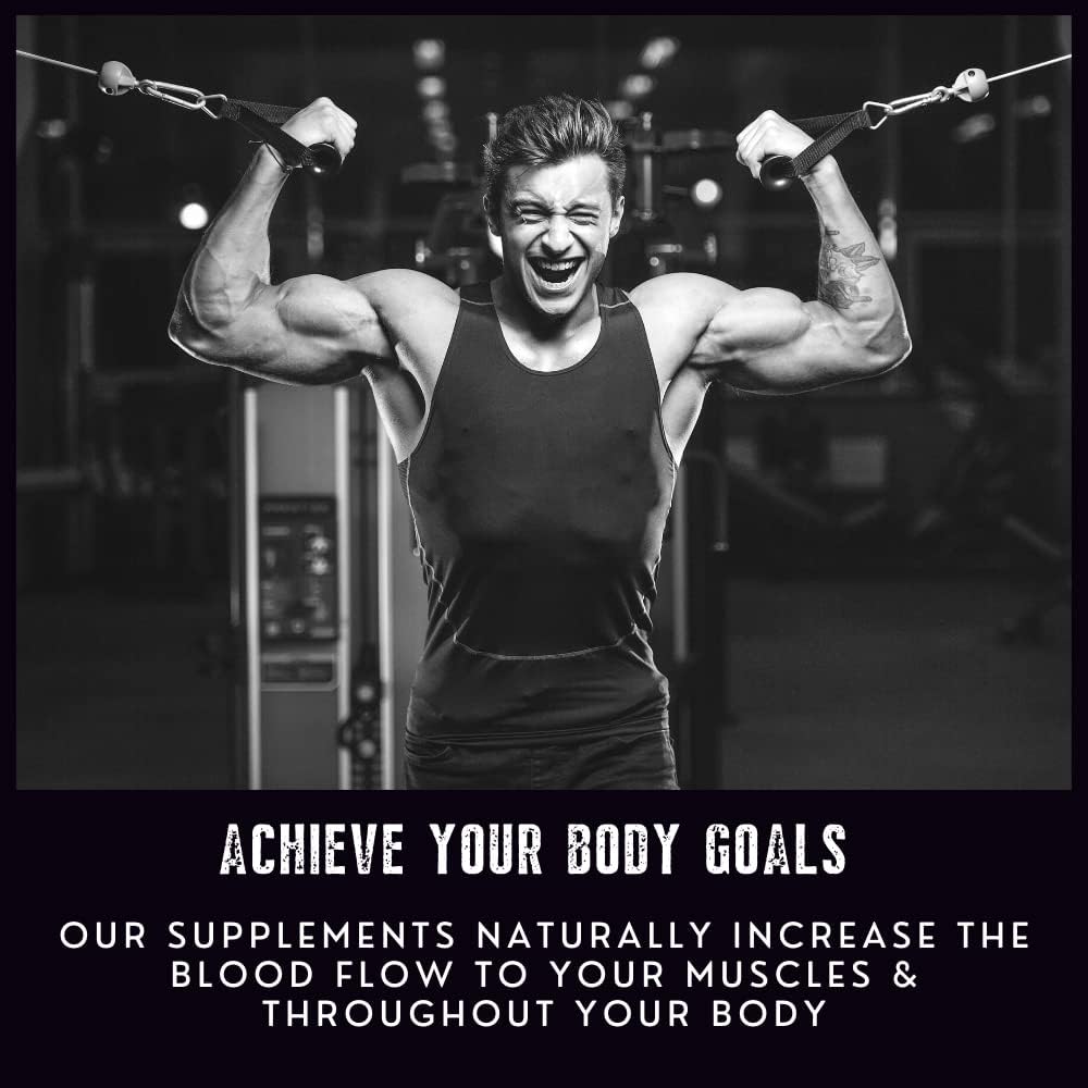 Male Enhancing Supplement for Muscle Growth and Performance - Enlargement Pills for Men - Increase Size, Strength, Stamina - 60 Capsules - KUR Live Simply Hombre