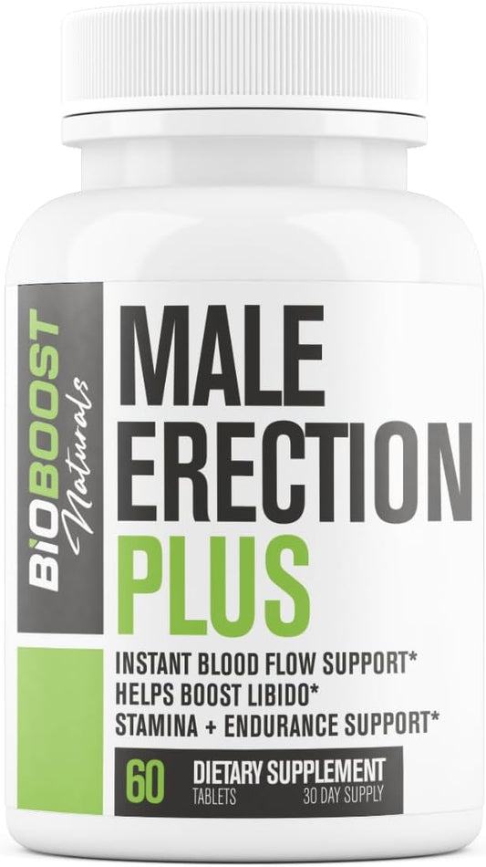Male Erection Plus Pills for Fast Acting Performance & Sensitivity - 60 Tablets