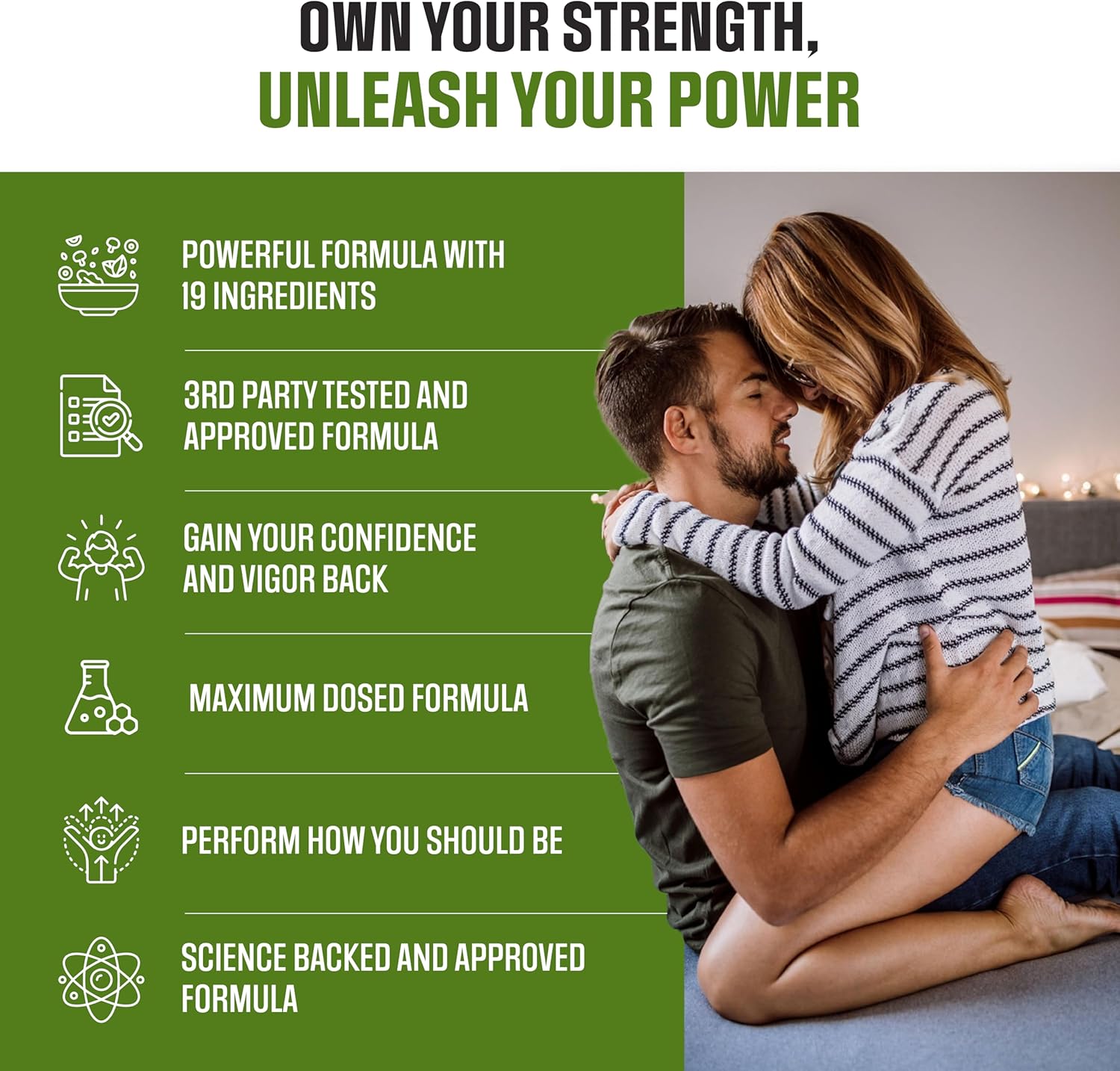 Male Erection Plus Pills for Fast Acting Performance & Sensitivity - 60 Tablets