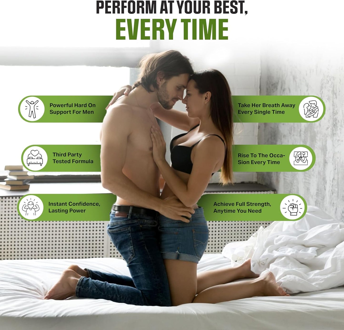 Male Erection Plus Pills for Fast Acting Performance & Sensitivity - 60 Tablets
