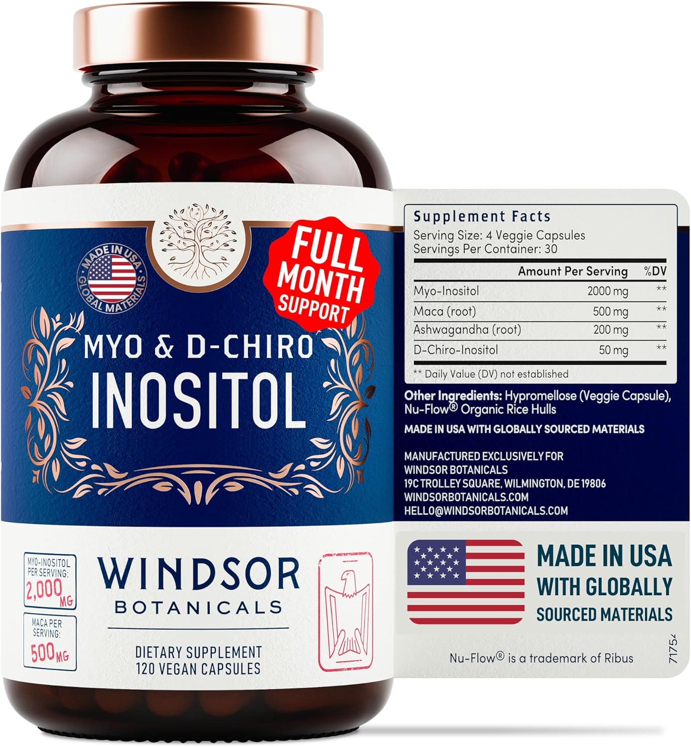 Male Fertility and Inositol Supplement Bundle for Fertility and Pregnancy Support by WINDSOR BOTANICALS