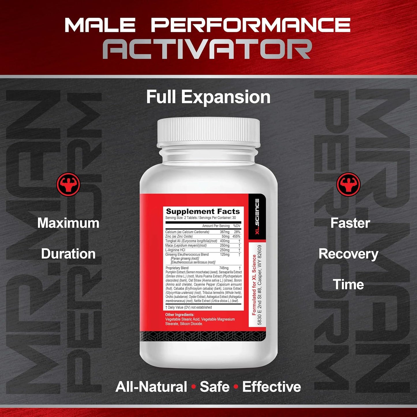Male Fertility Stack MR2 - Preconception Supplement for Men - 2-in-1 Formula - Enhance Potency, Motility, Desire, Performance - Lab Tested - 30 Day Supply