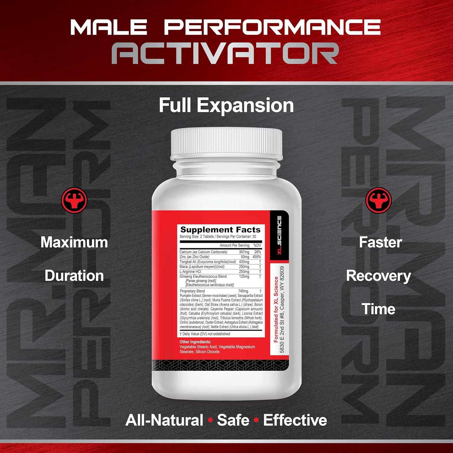 Male Fertility Stack MR2 - Preconception Supplement for Men - 2-in-1 Formula - Enhance Potency, Motility, Desire, Performance - Lab Tested - 30 Day Supply