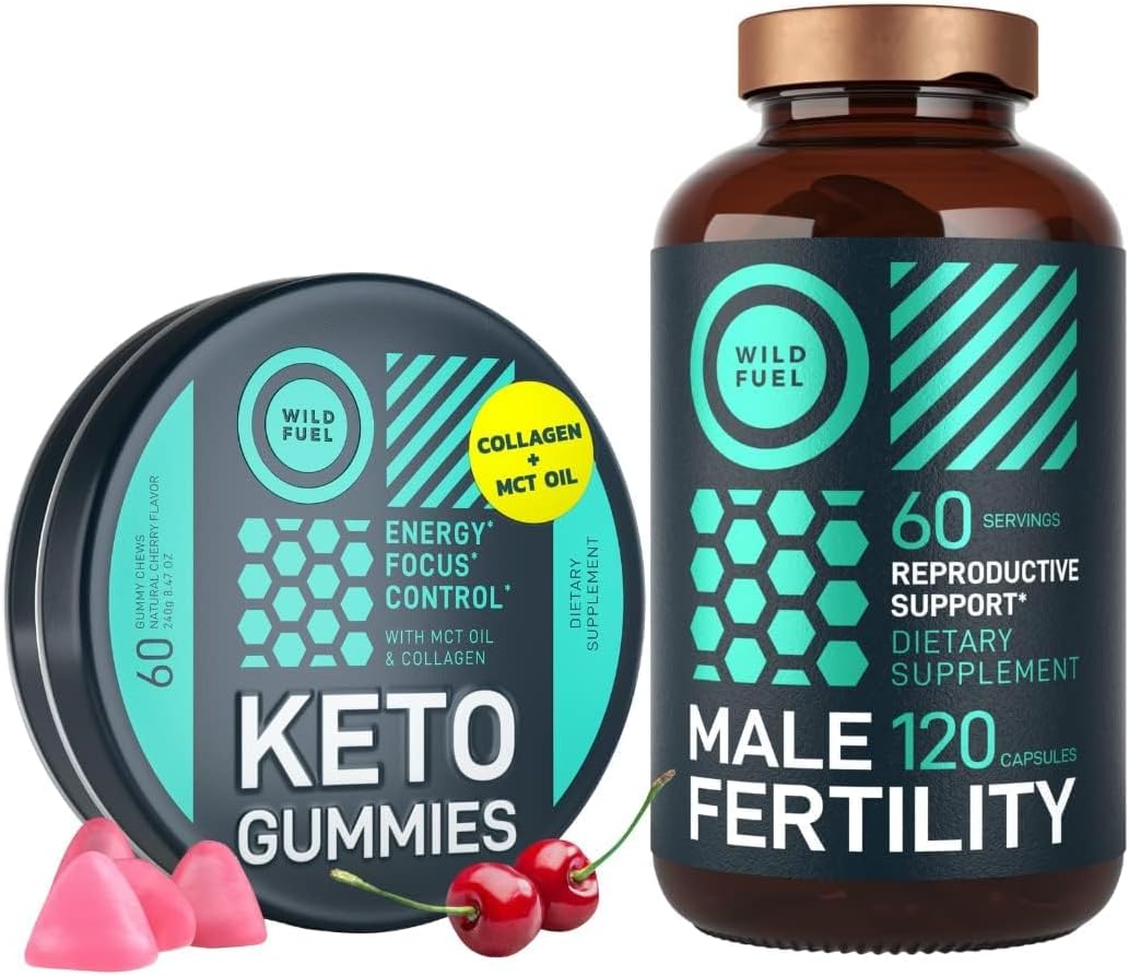 Male Fertility Supplement and Keto Gummies Bundle for Health and Energy Boost
