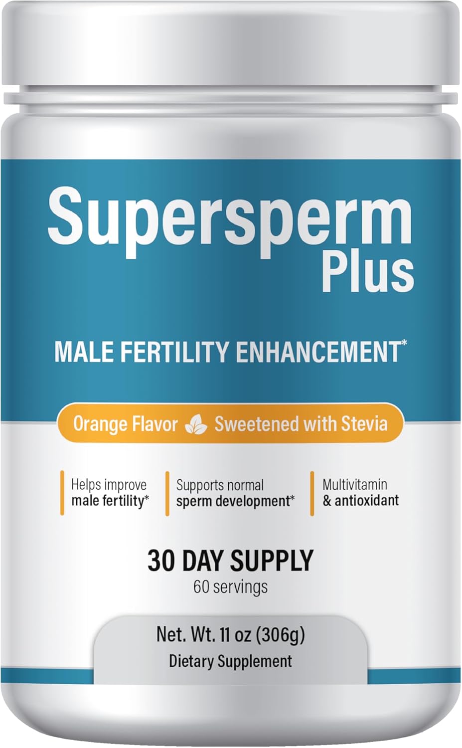 Male Fertility Supplement with L-Carnitine and L-Arginine for Optimal Sperm Count and Volume - 1 Month Supply of Powder - Preconception Formula