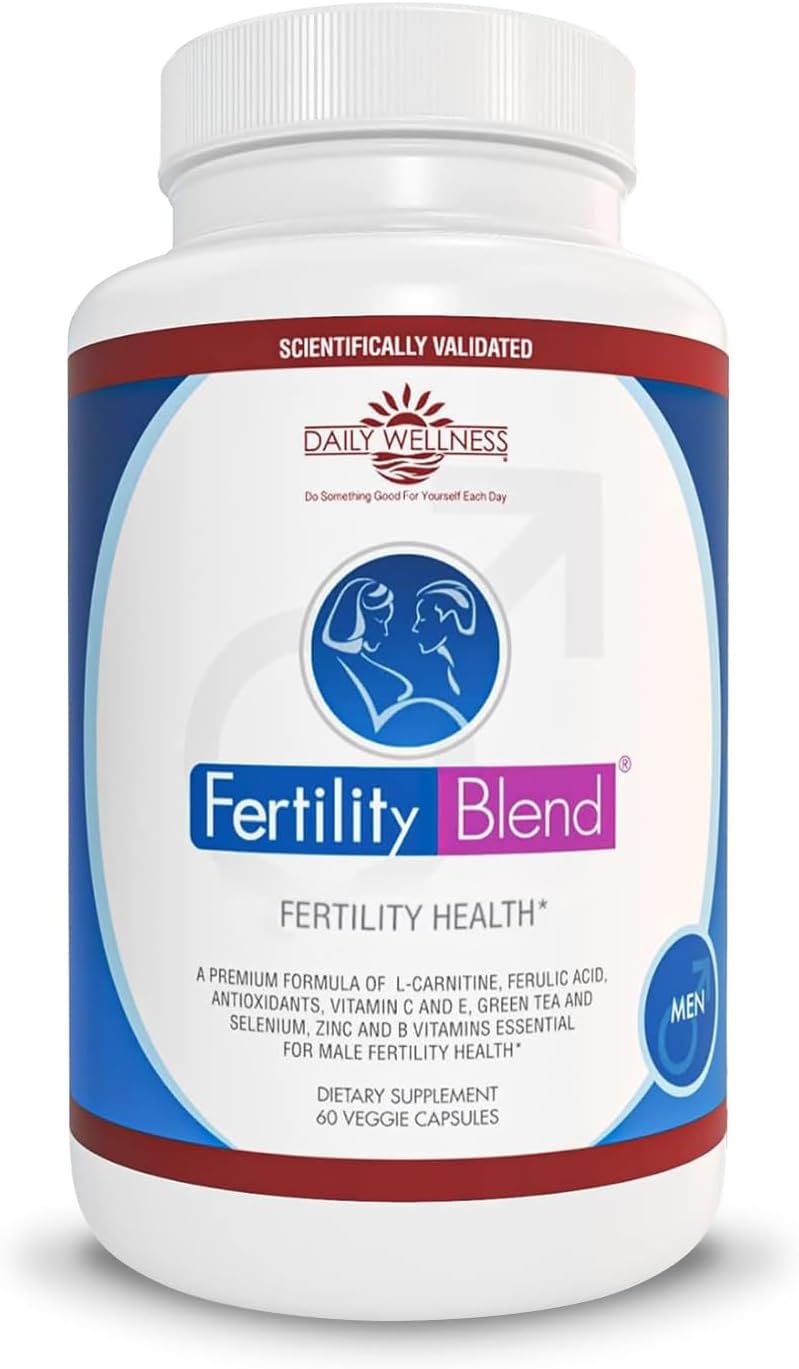 Male Fertility Supplements - Daily Wellness Blend for Men - Vitamin Pills for Him - Pre-Conception Male Count - 60 Capsules