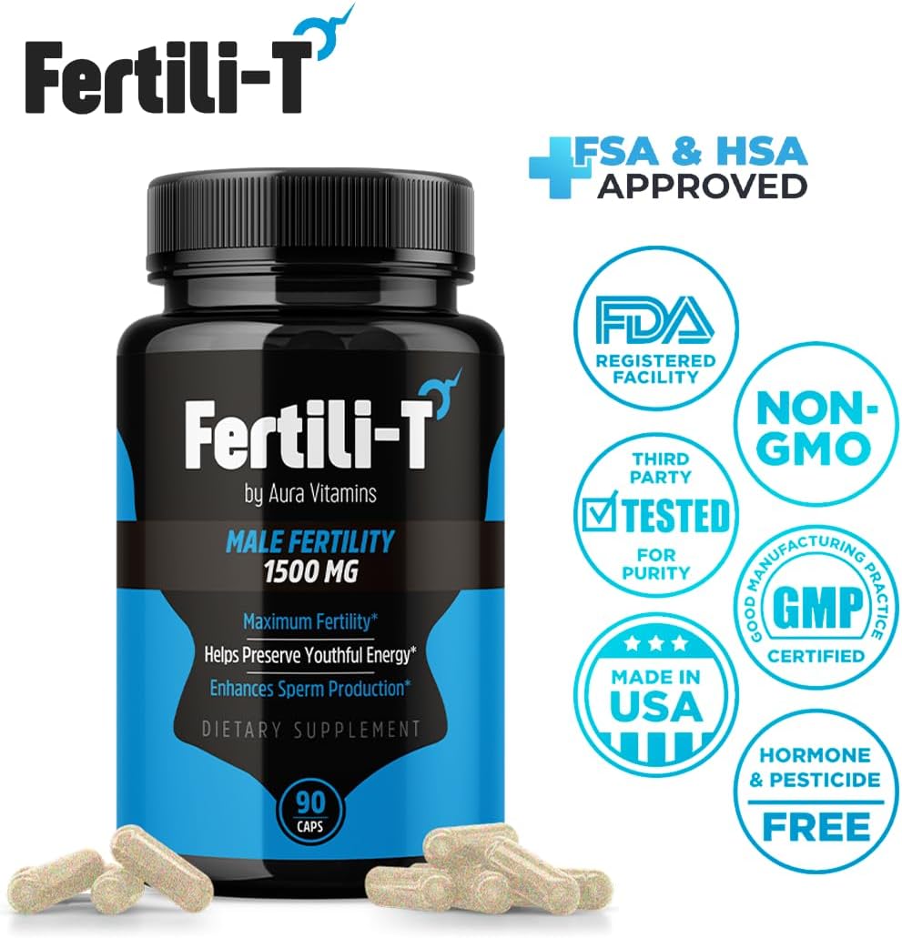 Male Fertility Support Supplement | 1500 MG | Boost Sperm Health & Energy | 90 Capsules | Natural Fertility Booster