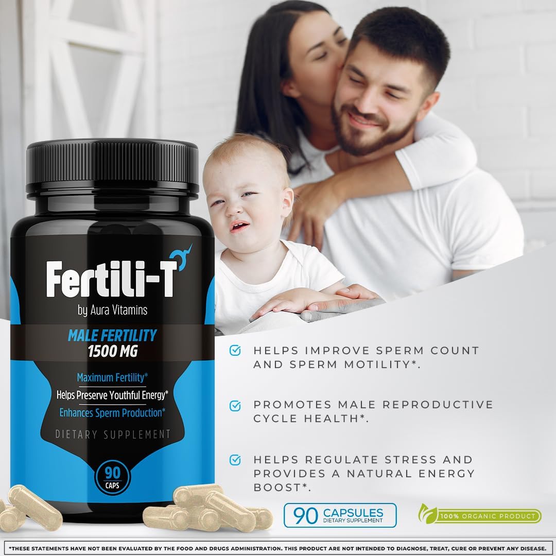Male Fertility Support Supplement | 1500 MG | Boost Sperm Health & Energy | 90 Capsules | Natural Fertility Booster