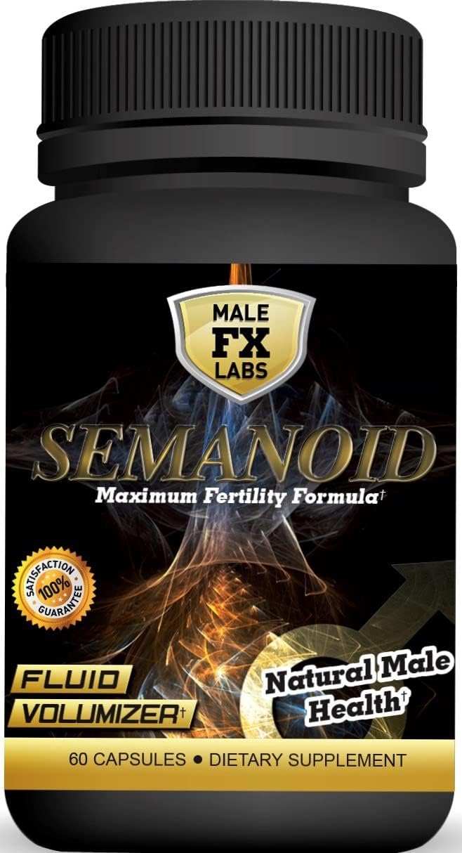 Male FX Labs SEMANOID (60 Caps) - Advanced Fertility Formula for Men - Boost Semen Volume and Male Prenatal Vitamins - 1 Month Supply