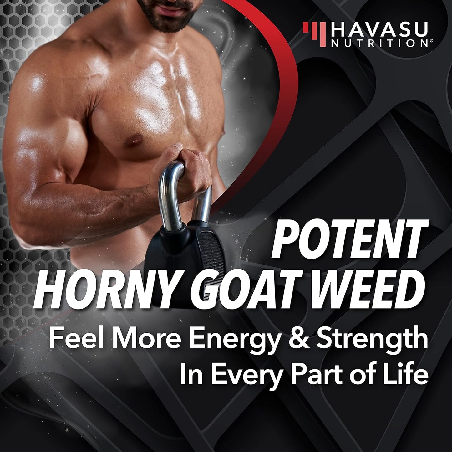 Male Health Supplement Bundle: HAVASU NUTRITION L Arginine & Horny Goat Weed for Performance & Endurance