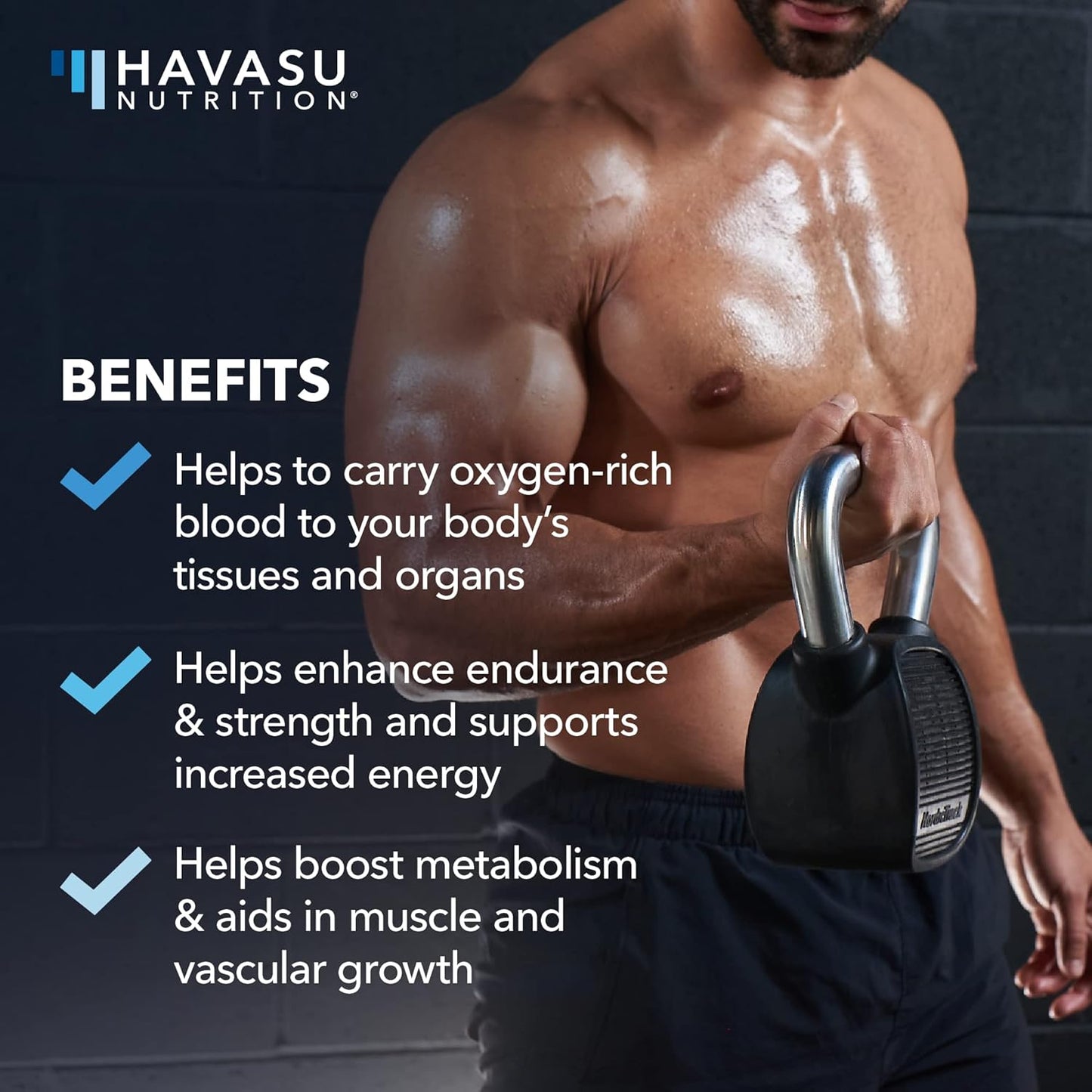 Male Health Supplement Bundle: HAVASU NUTRITION L Arginine & Horny Goat Weed for Performance & Endurance