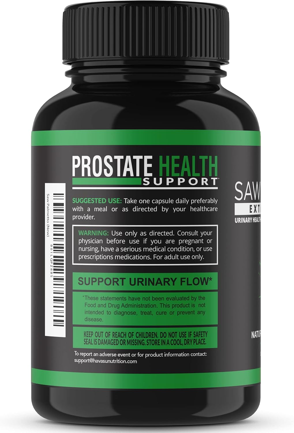 Male Health Support: L-Arginine and Saw Palmetto Capsules for Prostate & Performance - 120 L-Arginine, 100 Saw Palmetto
