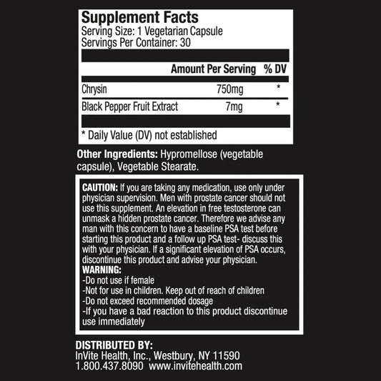 Male Hormonal Balance Support with Invite Health Masculine Hx - 30 Vegetarian Capsules