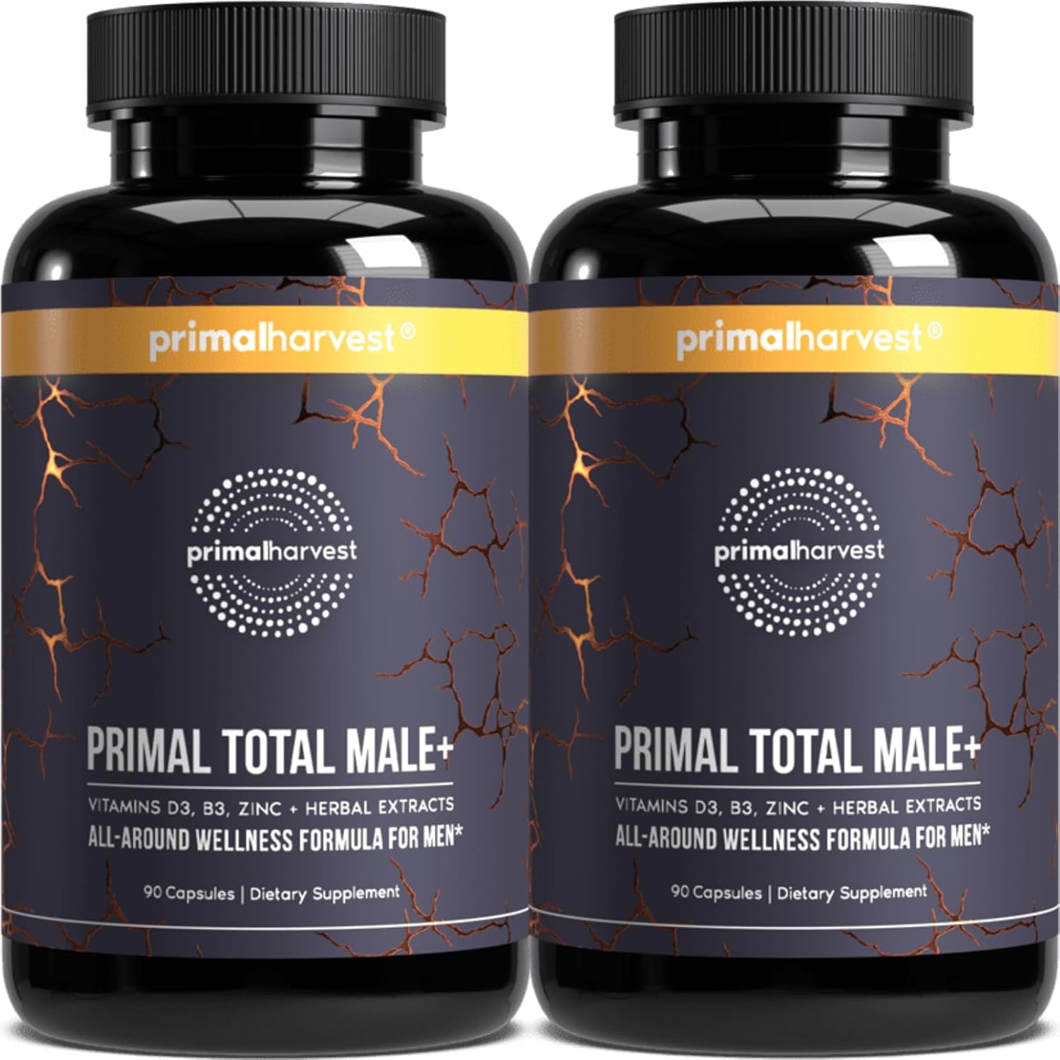 Male Performance Booster 2-Pack with Tribulus Terrestris, Fenugreek, Ginseng, Maca Root, and Horny Goat Weed - 90 Capsules