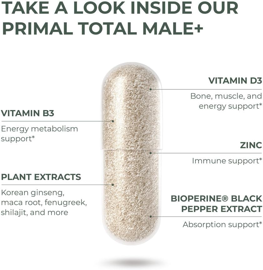 Male Performance Booster 2-Pack with Tribulus Terrestris, Fenugreek, Ginseng, Maca Root, and Horny Goat Weed - 90 Capsules