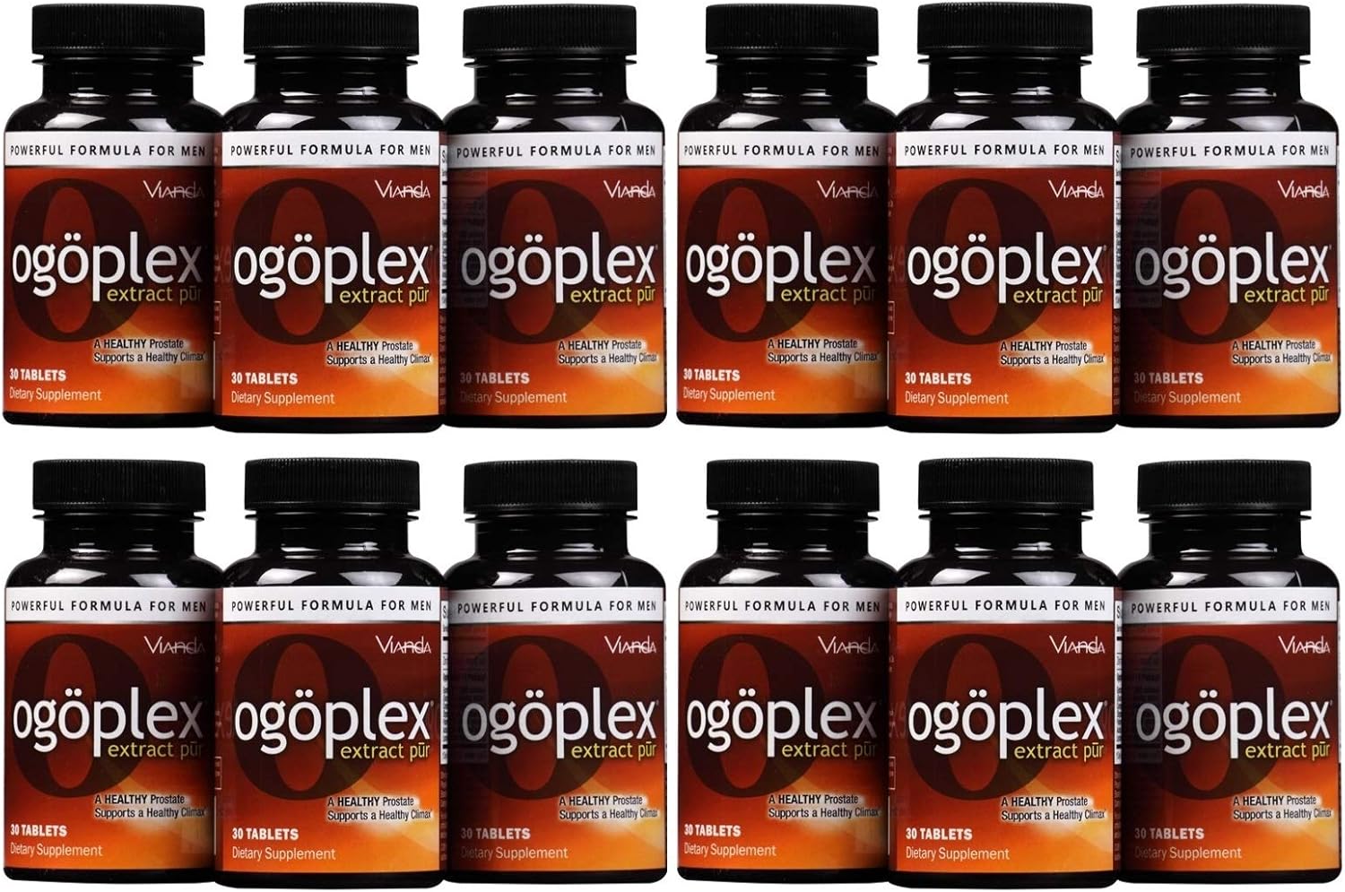 Male Prostate Health Supplement with Swedish Flower Pollen & Saw Palmetto - 1 Month Supply (12 Pack)