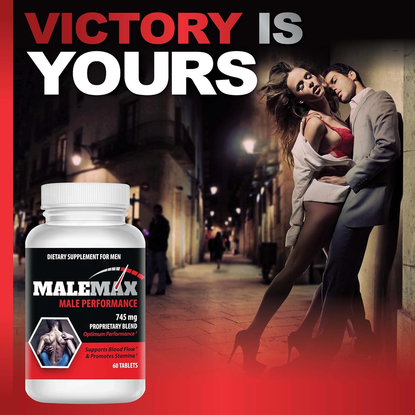 Male Supplement for Fast 1-3 Inch Growth - All Natural, Lab Tested, 60 Tablets