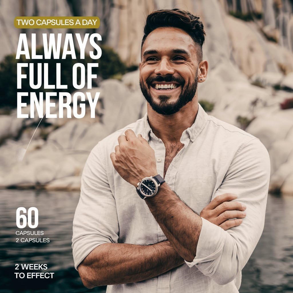 Male Vitality Supplement with Saw Palmetto & Ashwagandha Gummies for Stress Reduction and Body Function Enhancement - 60 Cola Flavor Gummies