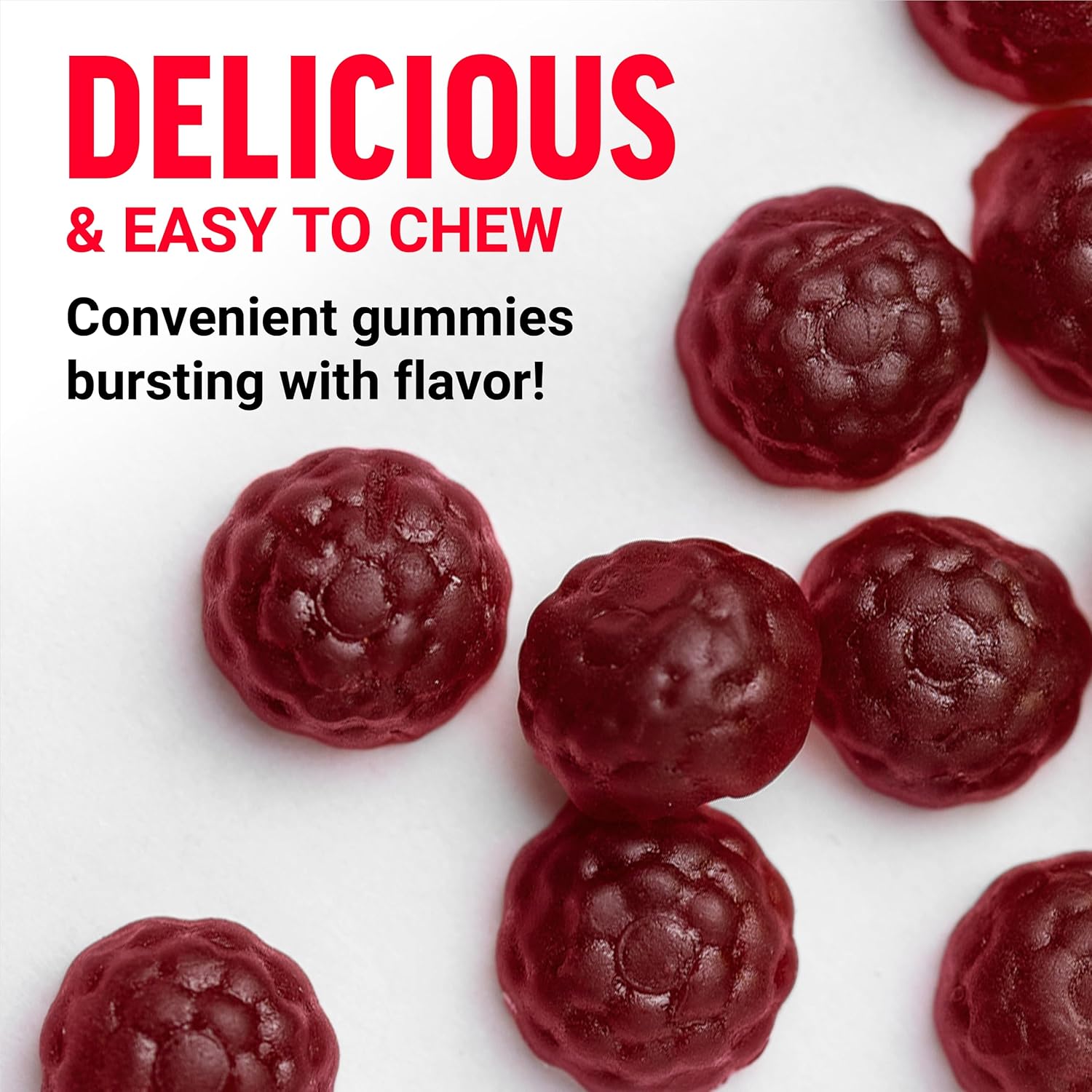 Male Vitality Support with Force Factor Longjack Tongkat Ali Gummies - 400mg Tongkat Ali & BioPerine, Mixed Berry Lemonade, 90 Gummies