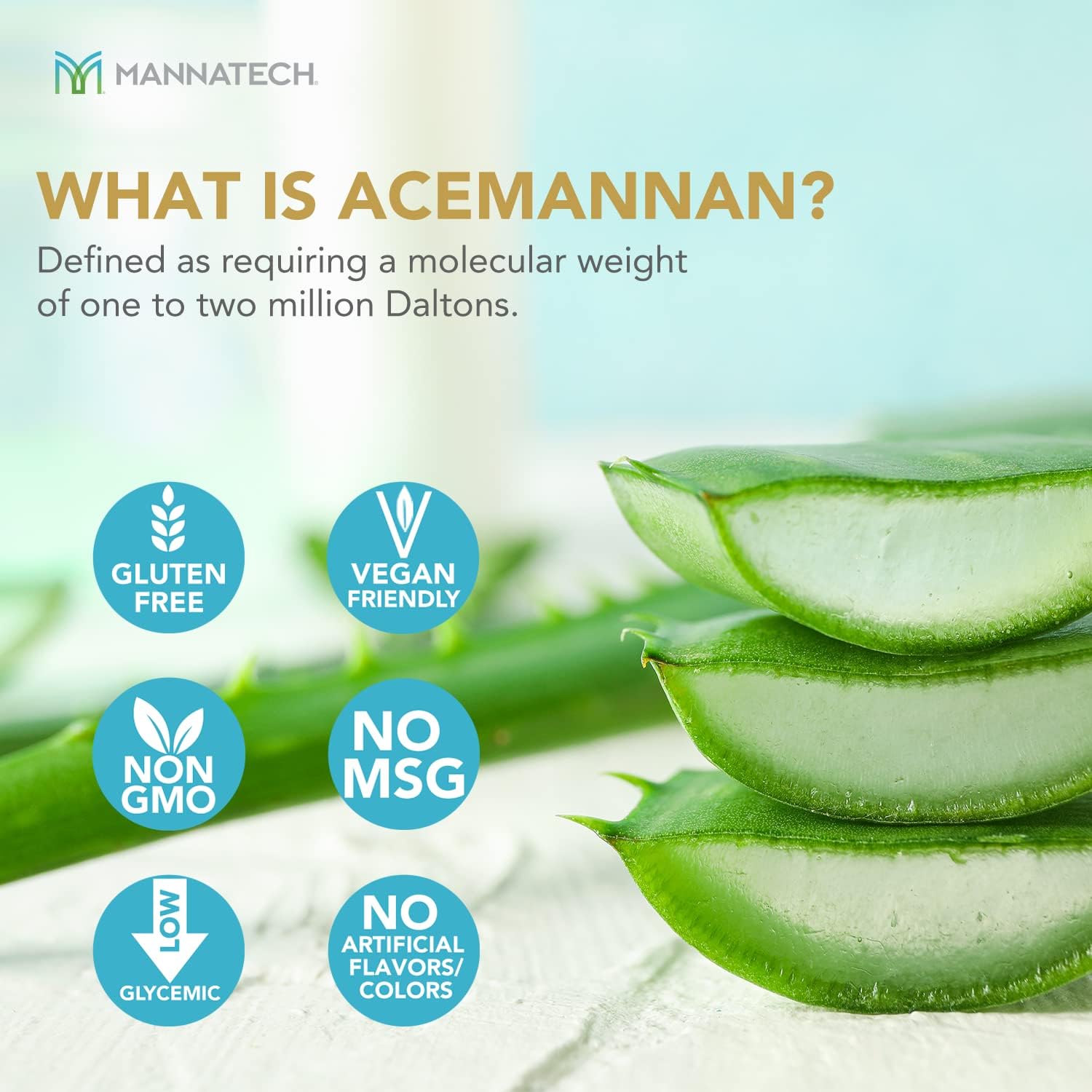 Manapol Aloe Vera Immune Support Formula Powder for Digestive Health & Immunity Boost - 0.5oz/15g Supplement