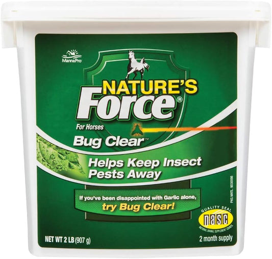 Manna Pro Nature's Force Bug Clear 2 lb - Organic Pest Control for Small Animals