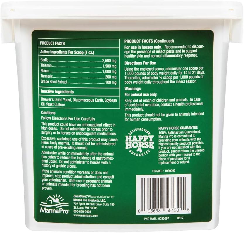 Manna Pro Nature's Force Bug Clear 2 lb - Organic Pest Control for Small Animals