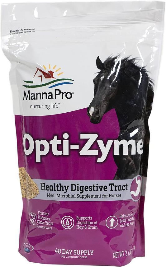 Manna Pro Opti-Zyme Microbial Digestive Supplement for Horses - 3-Pound Container by Manna Pro Corp