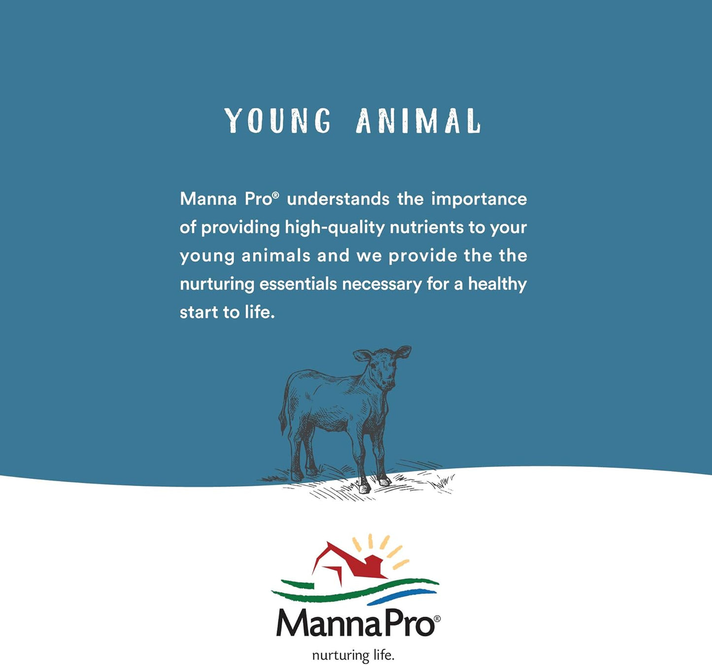 Manna Pro Suckle Pro Calf Milk Replacer - 22% Protein with Probiotics - 25 lb Pack Size