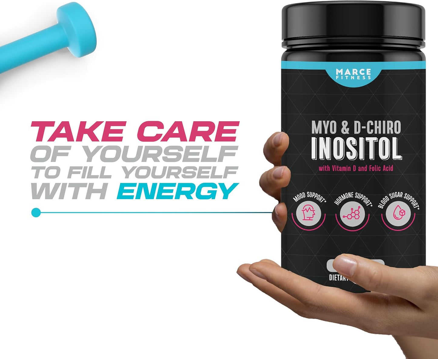 MARCE FITNESS Myo & D-Chiro Inositol Capsules for Improved Health and Wellness