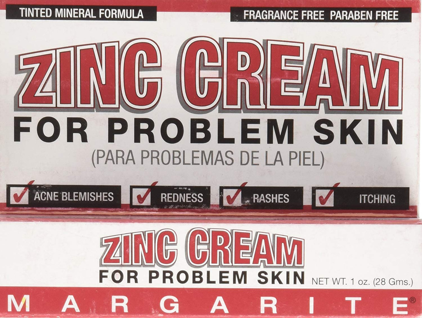 MARGARITE Cosmetics Zinc Cream, 1 Oz - Pack of 2
