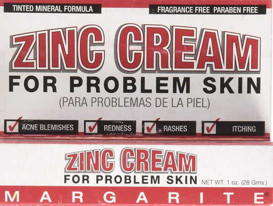 MARGARITE Cosmetics Zinc Cream, 1 Oz - Pack of 2