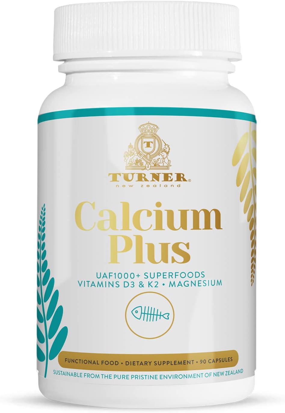 Marine Calcium Supplement with UAF1000+ Antioxidant for Bone & Joint Health - 2 Bottles, 180 caps