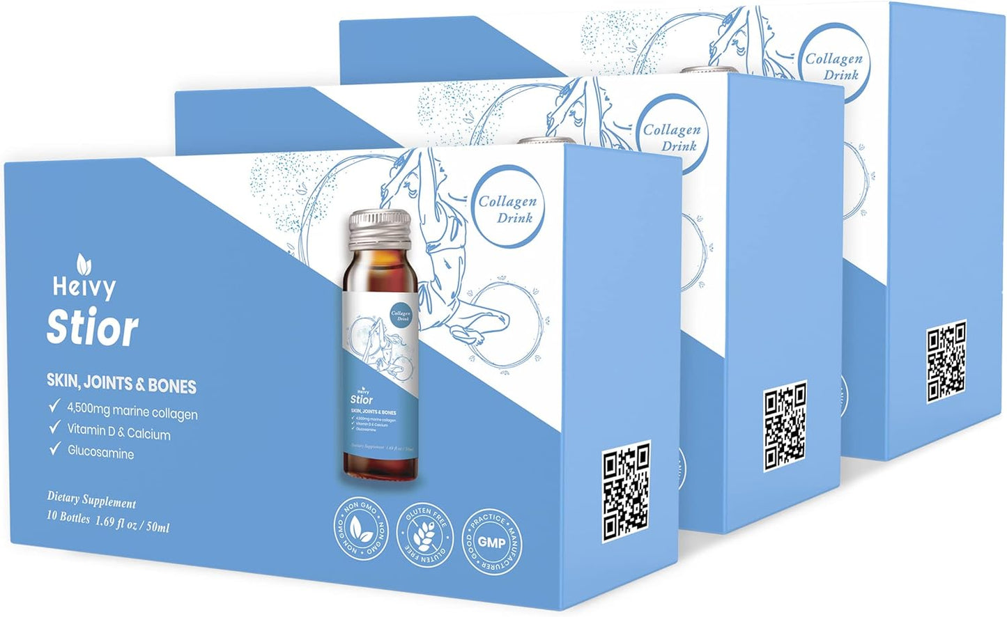 Marine Collagen Liquid Drink for Women - Hair Growth, Skin Repair, Mood & Sleep - 1.69 Fl Oz (Pack of 30) - Supports Joints & Bones