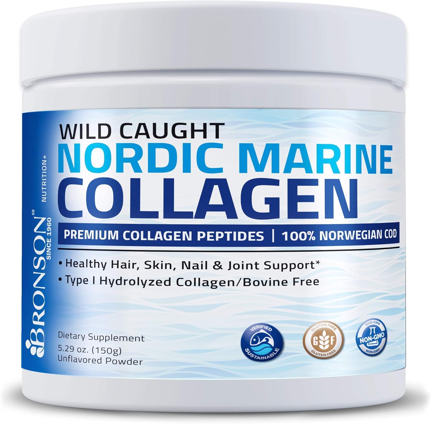 Marine Collagen Peptides Protein Powder + Antarctic Krill Oil 1000mg Omega-3 EPA DHA
