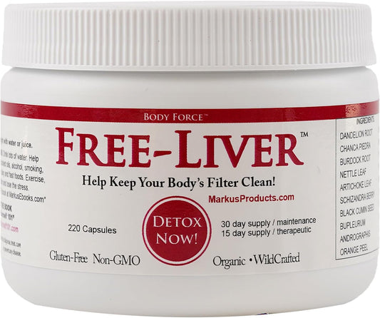 Markus Liver Support Capsules - Natural Body Force Formula for Detox & Health