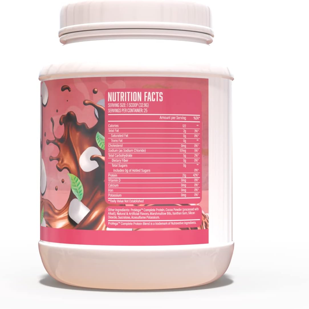 Marshmallow Madness Vegan Protein Powder - 20g Plant-Based Protein Per Serving, Gluten Free - Huge Supplements
